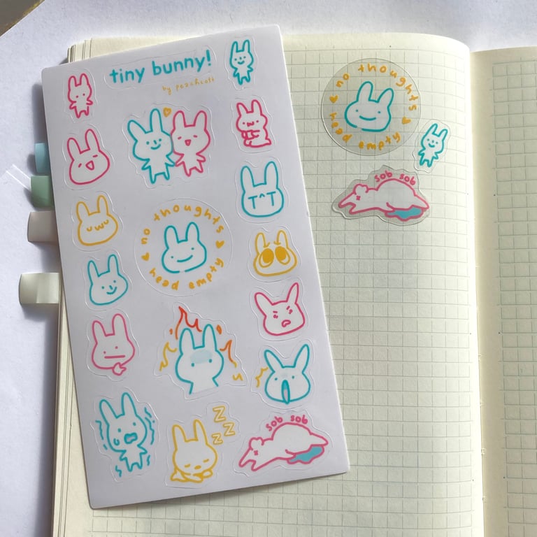 tiny bunny stickersheet