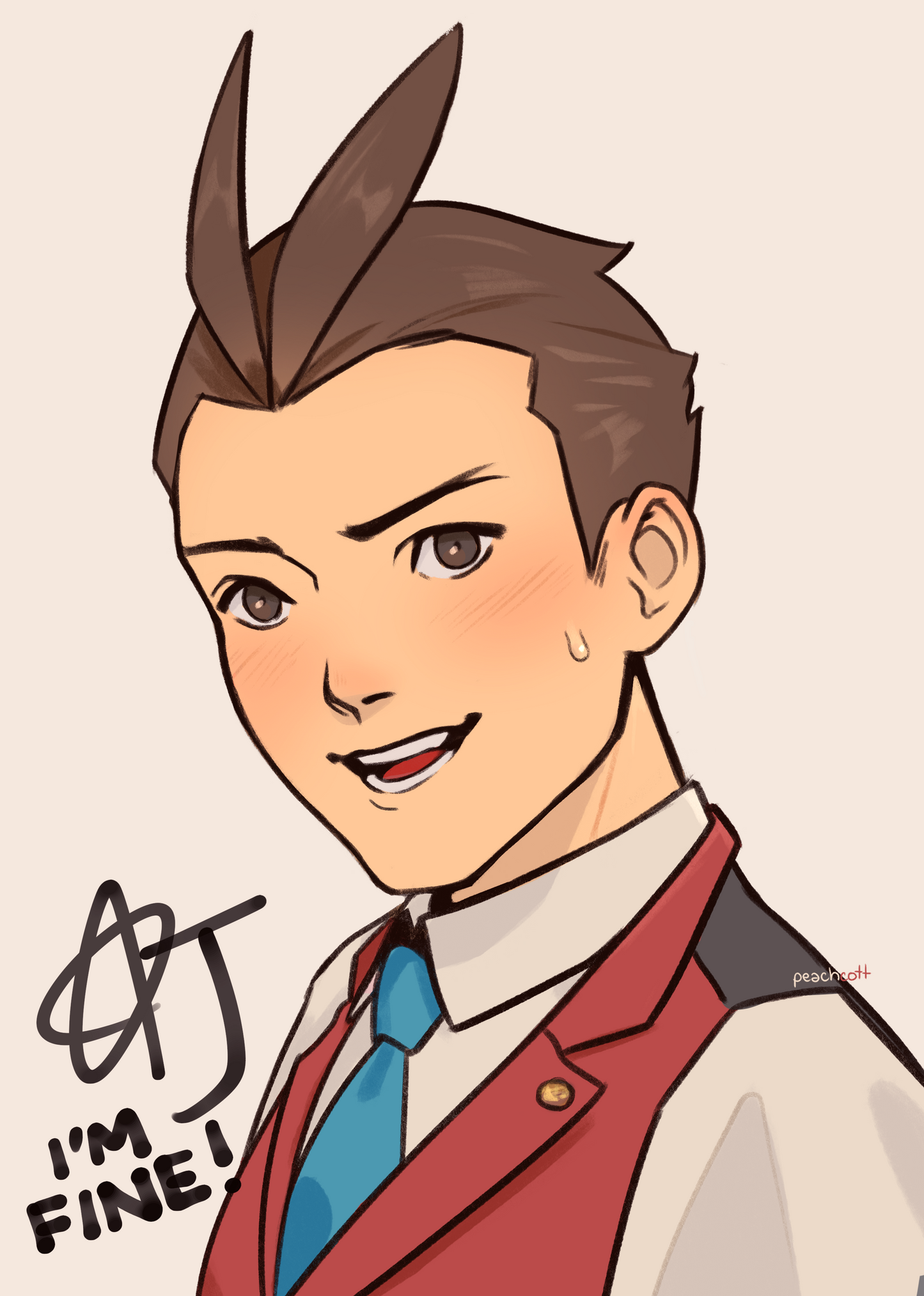 ace attorney autograph prints