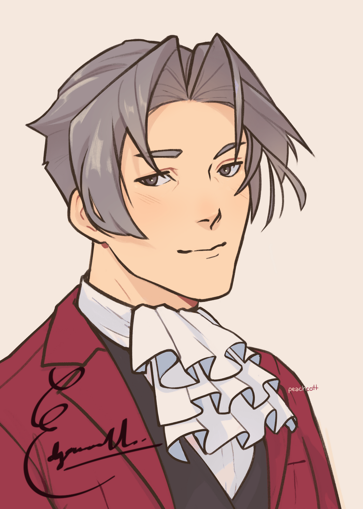 ace attorney autograph prints