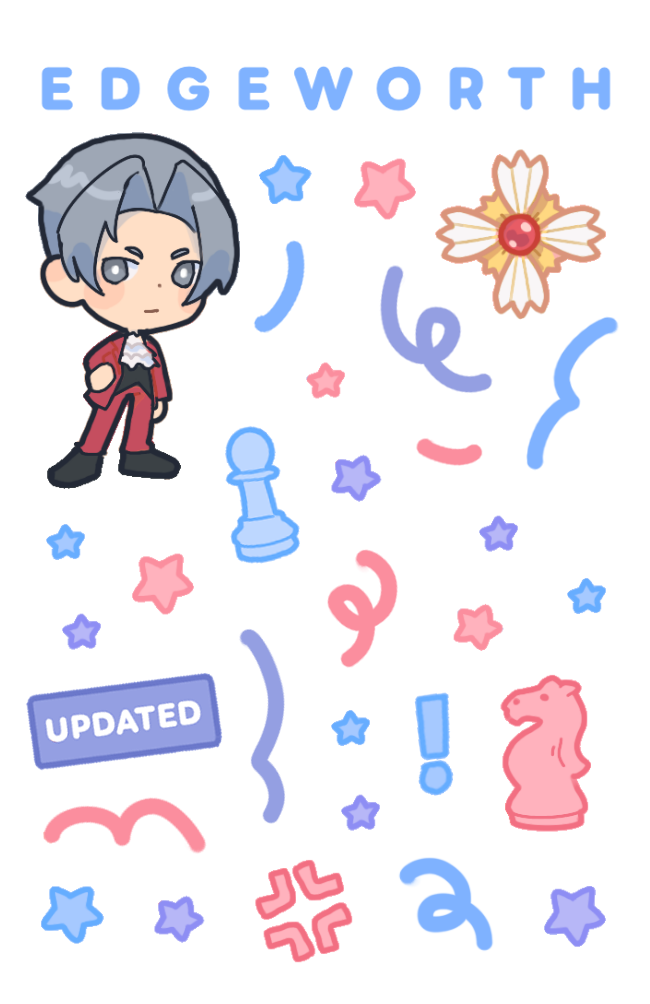 ace attorney photocards & stickers