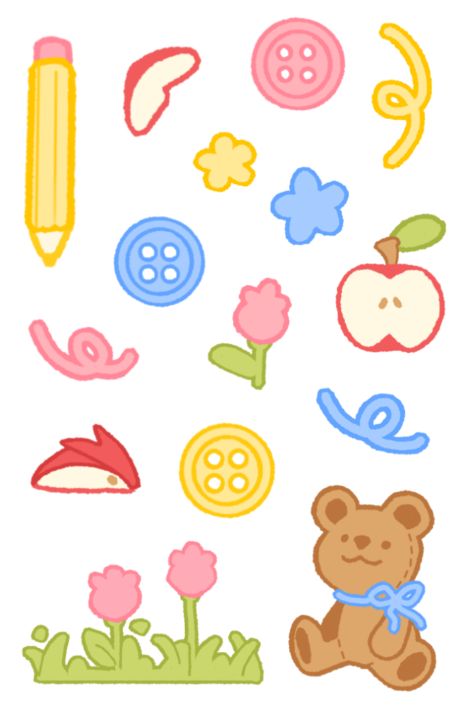 playful mini stickersheets