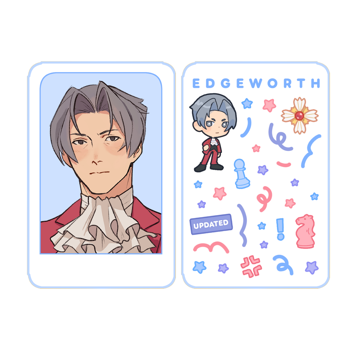 ace attorney photocards & stickers