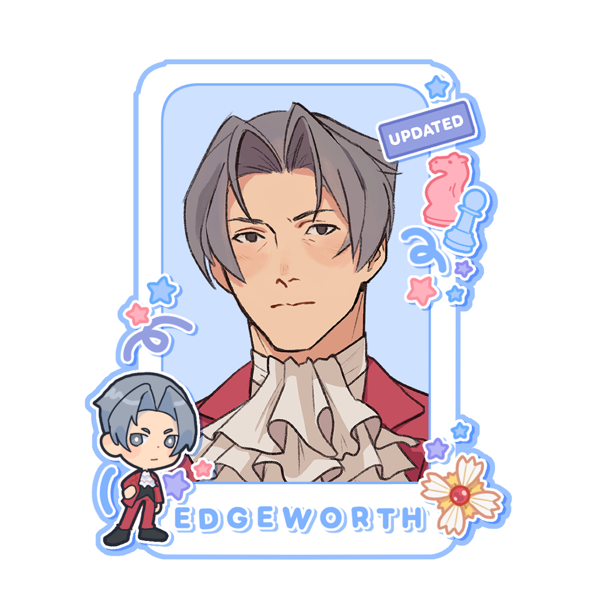 ace attorney photocards & stickers