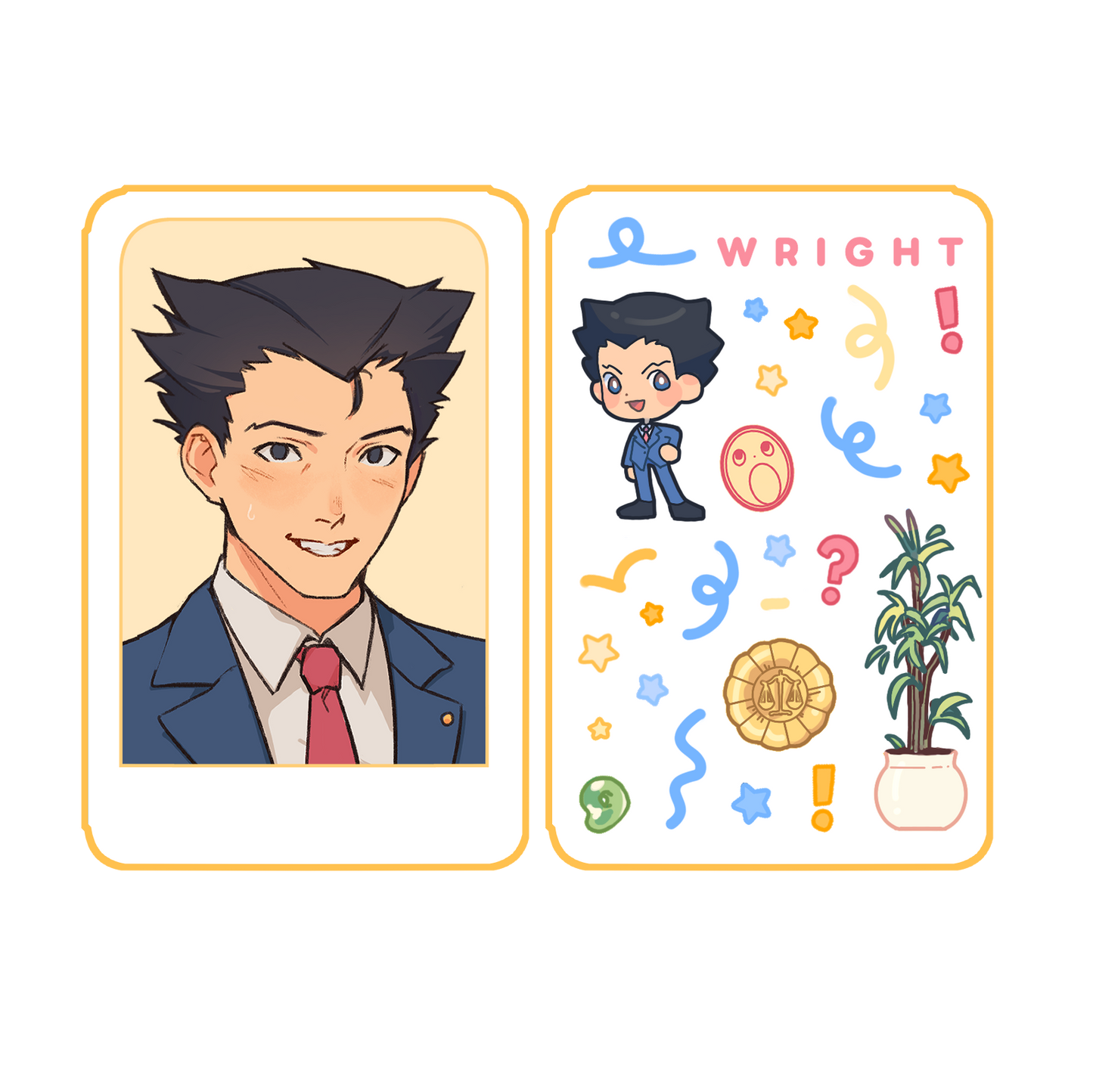ace attorney photocards & stickers
