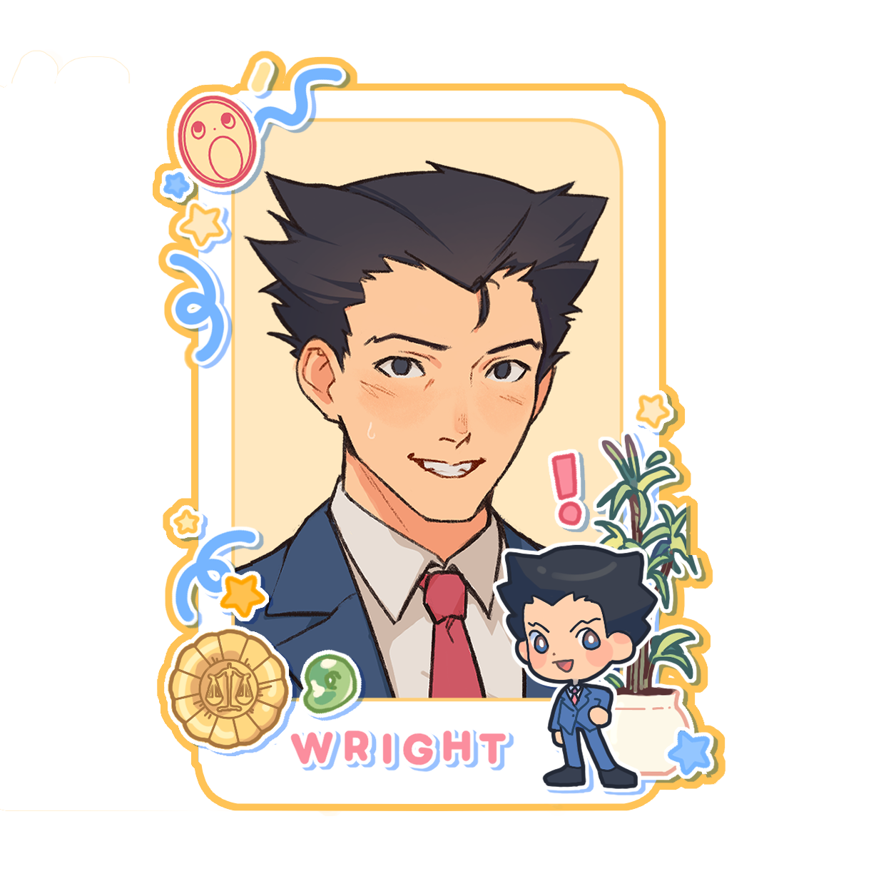 ace attorney photocards & stickers