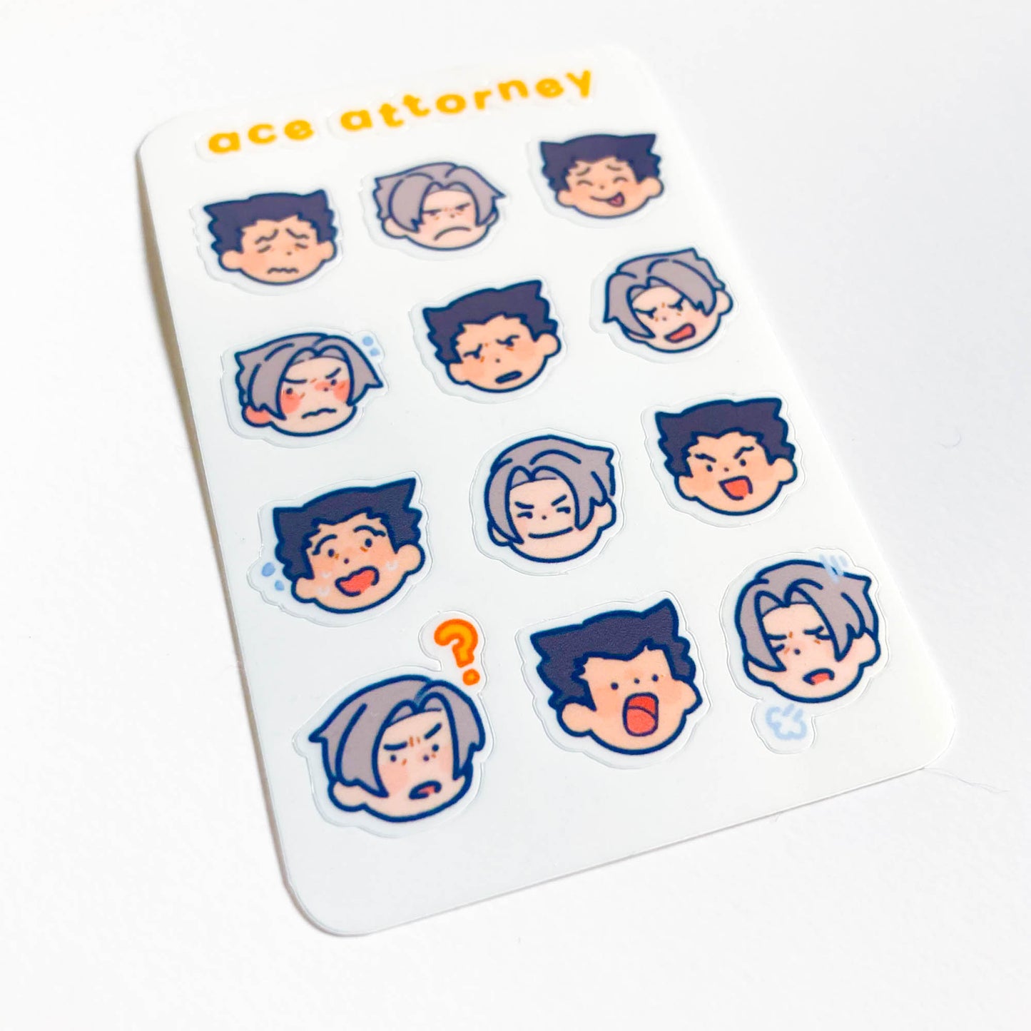 ace attorney mini stickersheet