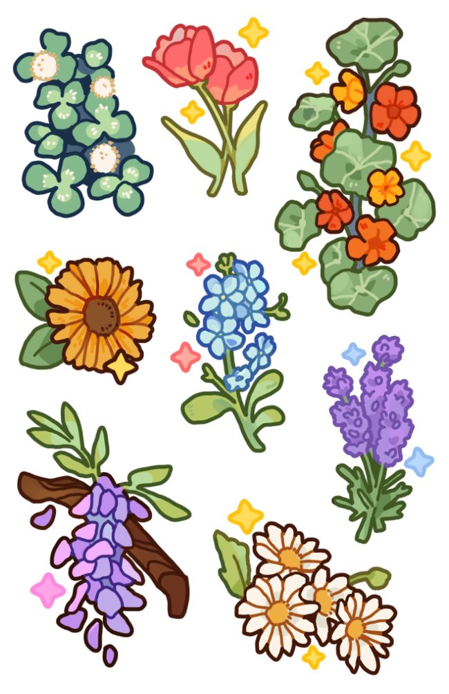 touch grass! mini stickersheets