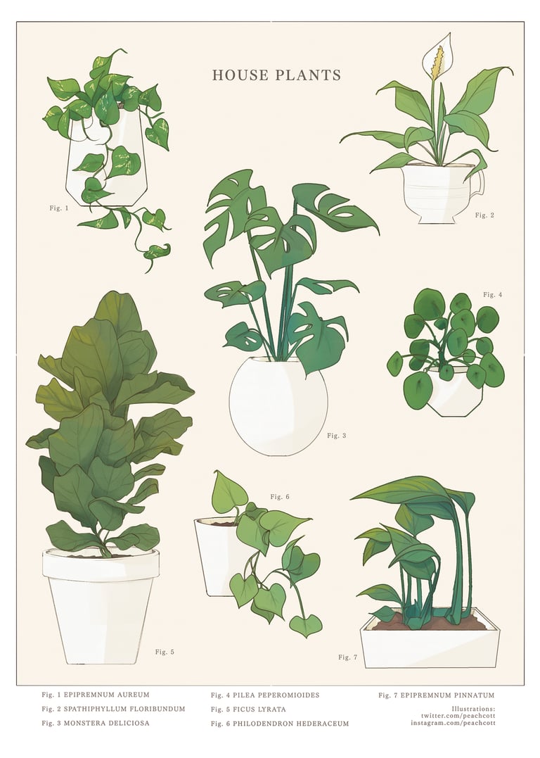 houseplants print