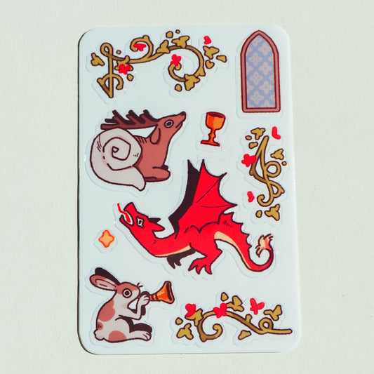 medieval mini stickersheet