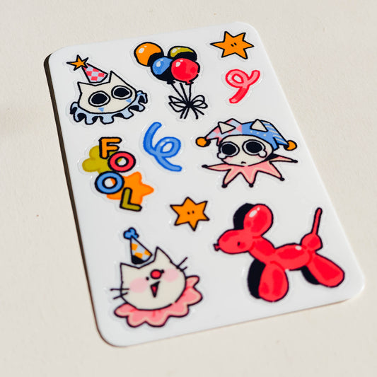 clown mini stickersheet