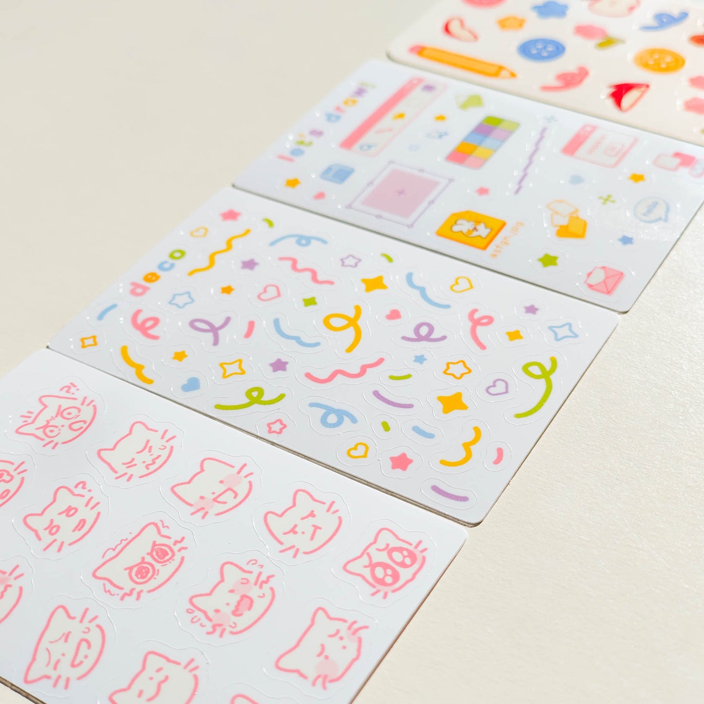 playful mini stickersheets