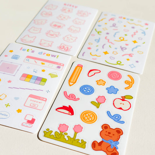 playful mini stickersheets