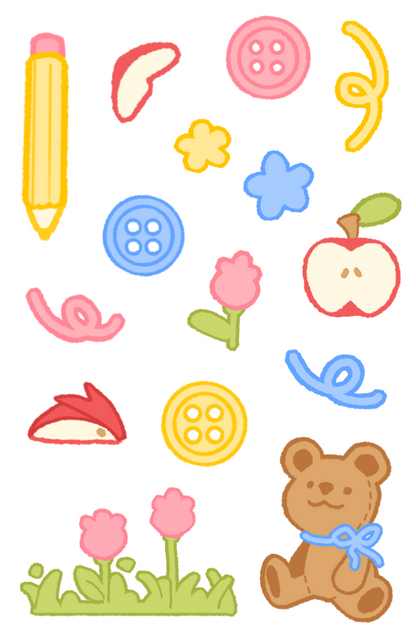 playful mini stickersheets