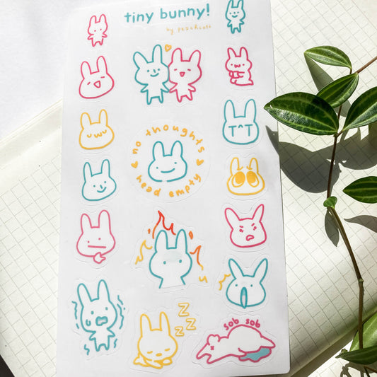 tiny bunny stickersheet